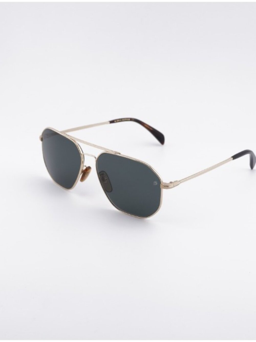 David Beckham DB 1041/S 006J QT Sunglasses Havana Aviator Frame, Green Lenses